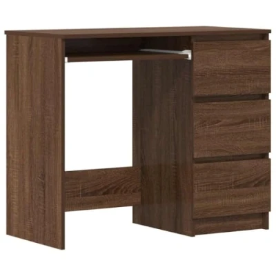 Image de vidaXL Bureau Chêne marron 90x45x76 cm Bois d&#039;ingénierie815509