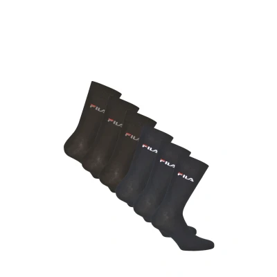 Afbeelding van Fila Unisex 6ER PACK STRÜMPFE, STREET, Lifesyle Sportsokken, Dames, Maat: 43 46, Schwarz/blau