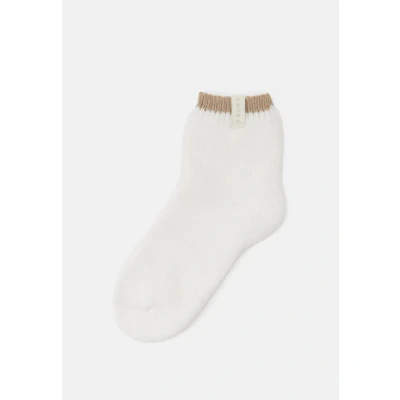 Afbeelding van FALKE Cosy Plush Korte sokken versterkte sloffsokken zonder patroon ademend zacht verwarmend met pluche Wol Alpaca Wit Dames Maat 35 38