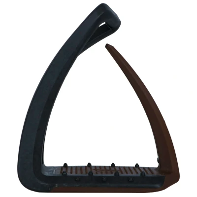 Afbeelding van FreeJump Beugel Soft Up Lite Zwart/Choco Rood Stijgbeugels en Beugelriemen
