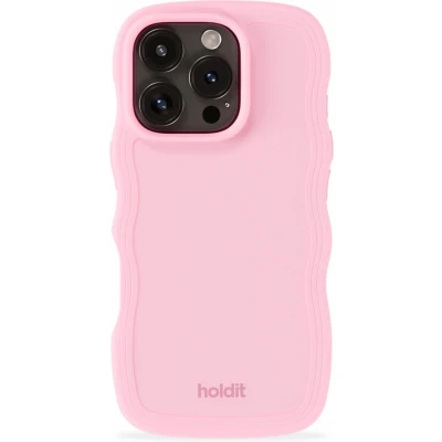 Afbeelding van Holdit Hoesje Geschikt voor iPhone 16 Pro Max Wavy Case roze