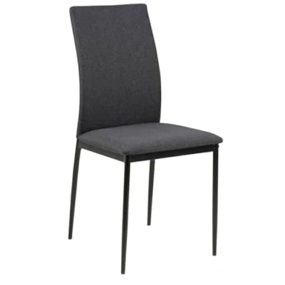 Afbeelding van Eetkamerstoel Nordic set 4 stoelen stof grijs