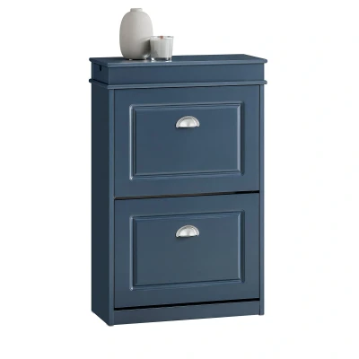 Afbeelding van SoBuy FSR78 W schoenenkast, 2 kleppen, ingangsmeubels, kist, schoenenopslag, wit