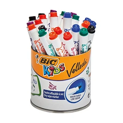Image de Pot x24 Feutres pointe moyenne Bic Kids Mini Velleda
