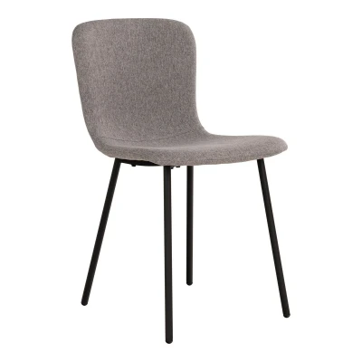 Afbeelding van Halden Dining Chair Chair, light grey with black legs