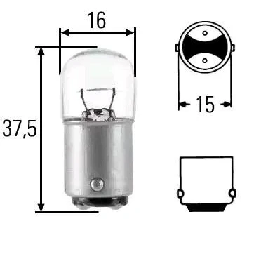 Afbeelding van Gloeil R5W 24V5W BA15d 8GA 002 071 361