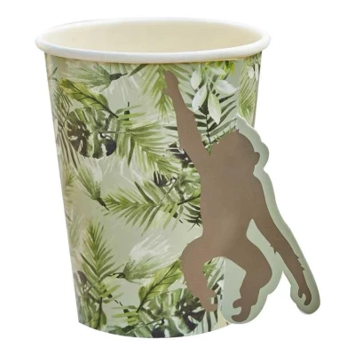 Afbeelding van Beker Lets go Wild Aap 265ml per 8 stuks