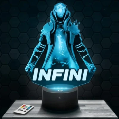 Afbeelding van nachtlampje, nachtlampje met touchscreen, oneindige videogames, 3D lamp, led illusie, cadeau idee, Kerstmis, verjaardag, jongens en meisjes, kinderkamer of volwassenen
