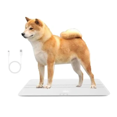 Afbeelding van Digitale ladder voor huisdieren, laadversie, dierenplatform, 3 weegmodi, kg, lb, st:lb, max. 220 lbs, nauwkeurigheid 10 g, 60 x 30 cm