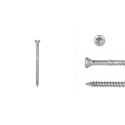 Afbeelding van Wovar Vlonderschroeven RVS A4 5.0 x 60 mm Torx 25 Doos 200 stuks Schroeven Houtschroeven
