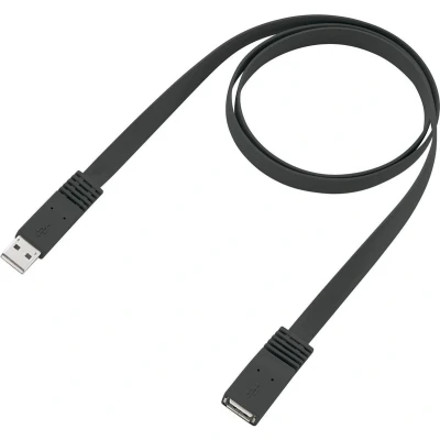 Afbeelding van Renkforce USB kabel 2.0 A stekker, bus 3.00 m Zwart Zeer flexibel RF 4096101