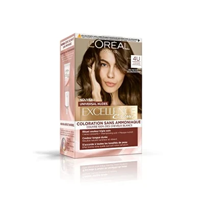 Afbeelding van L&#039;Oréal Paris Permanente haarverfset zonder ammoniak dekt 100% wit haar uitstekende crème universele nudes nuance: universeel bruin (4)