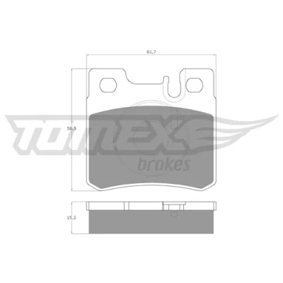 Afbeelding van TOMEX brakes TX 12 33 Remblokkenset Achteras Geschikt voor slijtage waarschuwingscontact MERCEDES BENZ: SLK, W124 Saloon, C Class Saloon