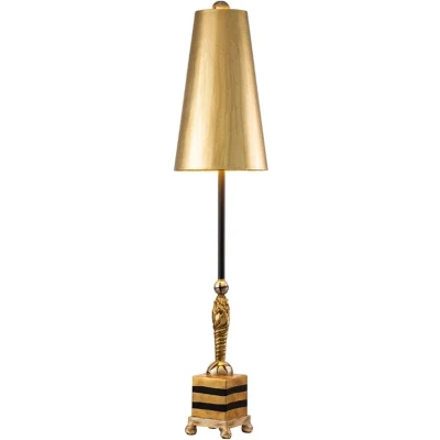 Afbeelding van Flambeau LED Tafellamp Noma Luxe 1X E27 Max 60W Gold, Black and Silver Leaf