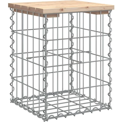 Afbeelding van Tuinbank schanskorfontwerp 33x31x42 cm massief grenenhout