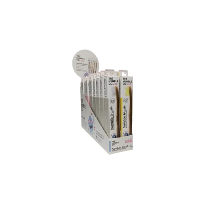 Afbeelding van The Humble Co. Tandenborstels Bamboe Kind Ultra Soft Kleuren Mix Display (20st)
