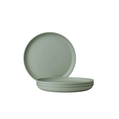 Afbeelding van Mepal ontbijtbord Silueta 4 stuks Camping borden Nordic sage