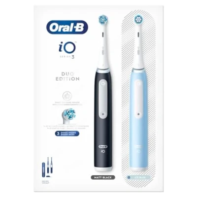 Afbeelding van Oral B iO 3 Zwart en Blauw Duo pack