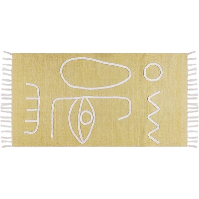Afbeelding van YAVU Vloerkleed Geel 140 x 200 cm Polyester