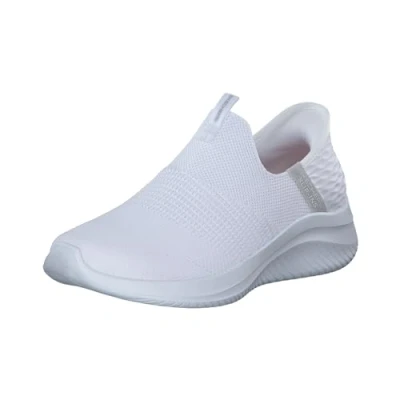 Afbeelding van Skechers Ultra Flex 3.0 Cozy Streak Stretch Dames, White Knit Light Gray Trim, 41 EU