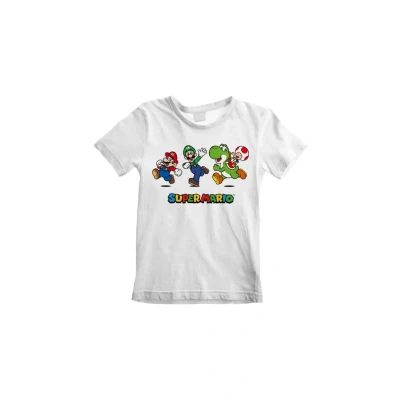 Afbeelding van Henry Tiger Nintendo Super Mario Running POSE Tshirt print voor kinderen, Maat: 146/152, White
