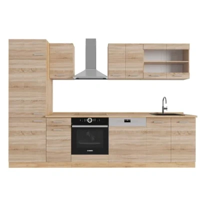 Afbeelding van Vicco Complete keukeneenheid R Line, Sonoma/Goudkraft eik, 300 cm zonder werkblad
