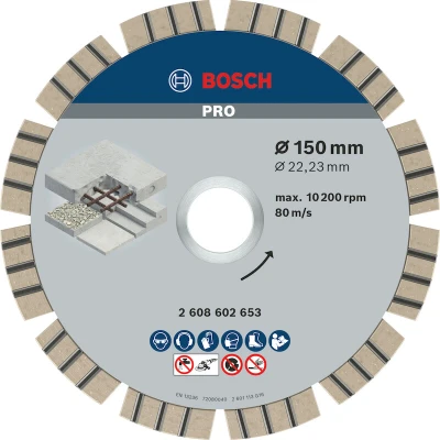 Afbeelding van Bosch Accessories 2608602653 Power Tools Diamanten doorslijpschijf Diameter 150 mm 1 stuk(s)