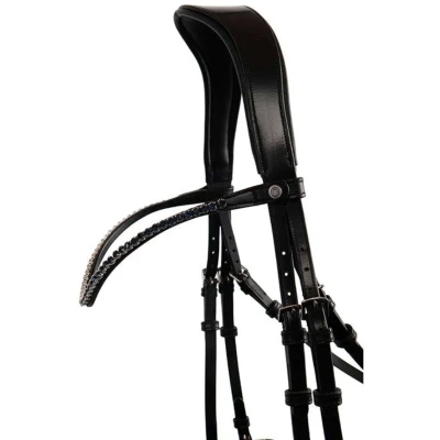 Afbeelding van Montar Frontriem Fair Crystal Curved Navy/Zwart Cob