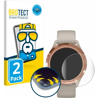 Afbeelding van BROTECT Screenprotector voor Garmin vivomove 3S (39 mm) Folie Beschermfolie transparant volledig dekking (2 Stuks)