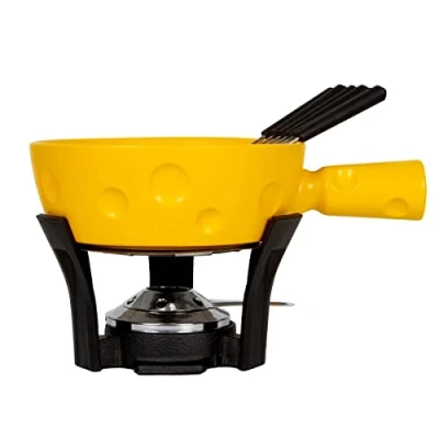 Afbeelding van Boska Fondueset Cheesy 6 personen geel/zwart 1.3 liter