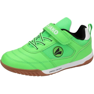 Afbeelding van JAKO SH Winger Unisex Zaalvoetbalschoenen voor kinderen, Maat: 32, Neon green/jet black Imitatieleer/ textiel