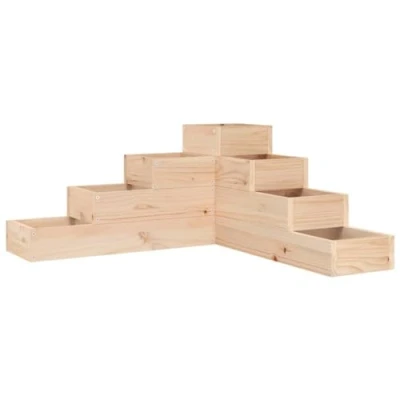 Afbeelding van vidaXL Plantenbak 4 laags 80,5x79x36 cm massief grenenhout