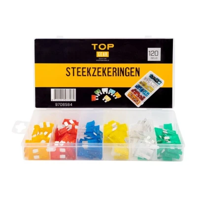 Afbeelding van Topgear Assortiment steekzekeringen 120 delig