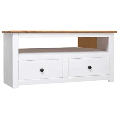 Afbeelding van vidaXL TV hoekkast, wit, 93 x 49 cm, grenen, assortiment Panama