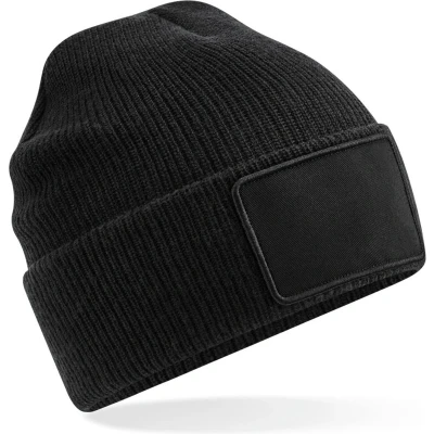 Afbeelding van Beechfield Thinsulate muts met afneembare patch B540 Black