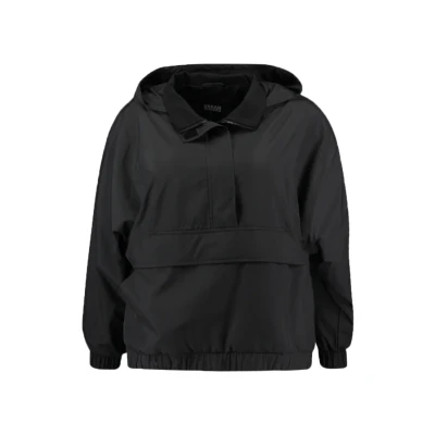 Afbeelding van Urban Classics Curvy Ladies Panel PULL OVER Jacket Outdoorjas, Dames, Maat: Small, Black