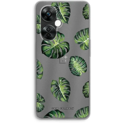 Afbeelding van Case Company® hoesje geschikt voor OnePlus Nord CE 3 Lite Tropische bladeren Soft Cover Telefoonhoesje Bescherming aan alle Kanten en Schermrand