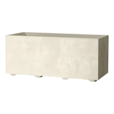 Afbeelding van Kreher Gartenpirat Millennium XL bloembak 100 liter van robuuste kunststof in natuursteenlook, bruin/beige/beige