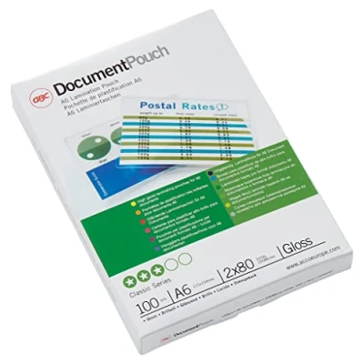 Afbeelding van GBC Lamineerhoes A2 80 Micron (x2 160 micron)