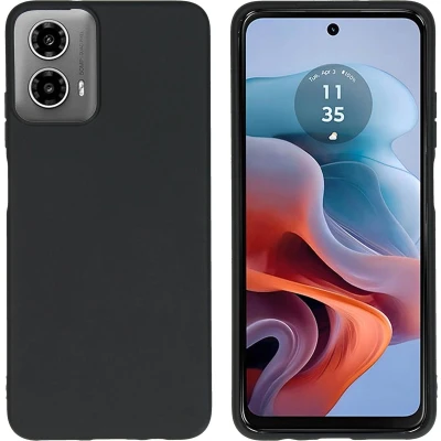 Afbeelding van iMoshion Hoesje Geschikt voor Motorola Moto G34 Siliconen Color Backcover Zwart