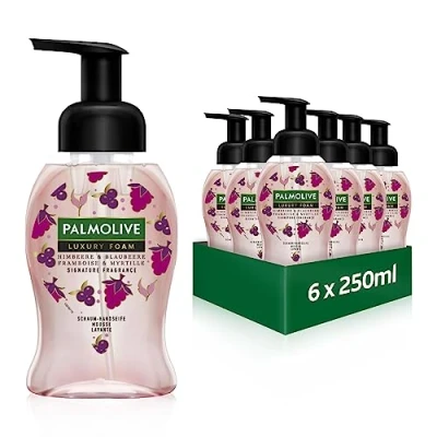 Afbeelding van Palmolive Luxe schuimzeep framboos en bosbessen 6 x 250 ml voor zachte handreiniging