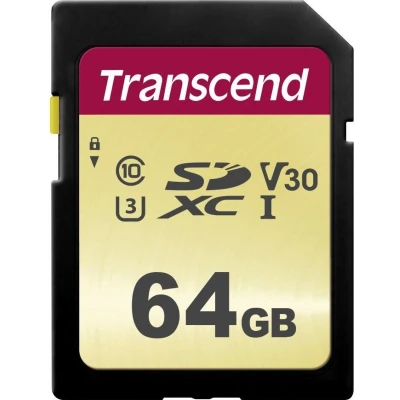 Afbeelding van Transcend Premium 500S SDXC kaart 64 GB Class 10, UHS I, 3, v30 Video Speed