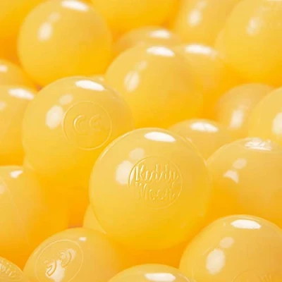 Afbeelding van KiddyMoon 100/6 cm diameter plastic gekleurde ballen voor kinderen baby zwembad gemaakt in de EU, geel