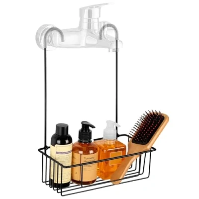 Afbeelding van Belle Vous hangend douchemandje zonder boren Douche caddy Doucherek Badkamer accessoires mandje voor shampoo of zeep
