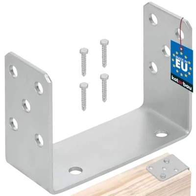 Afbeelding van KOTARBAU® U paaldrager voor het vastschroeven 140 mm thermisch verzinkt De perfecte oplossing verbinden van verschillende elementen