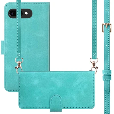 Afbeelding van imoshion Hoesje Geschikt voor Google Pixel 9a Bookcase met koord Turquoise