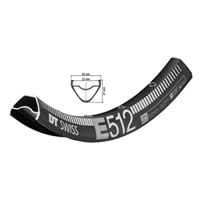 Afbeelding van Dt Swiss E 512 27.5&#039;&#039; 25 Db Vi Disc Tubeless Mtb Velg Zwart 28H