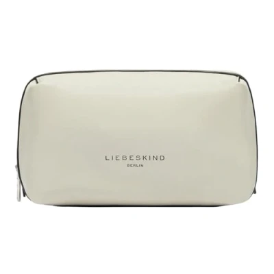 Afbeelding van LIEBESKIND BERLIN Leren Utensil zak Toilettas Hera Sheep Natural Pouchette Beauty Milk Lichtgrijs