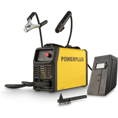 Afbeelding van Powerplus elektrisch lasapparaat POWX481 10A 160A lasstroom met stalen borstel/lashamer