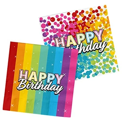Afbeelding van Folat BV Servetten Happy Birthday, 20st.
